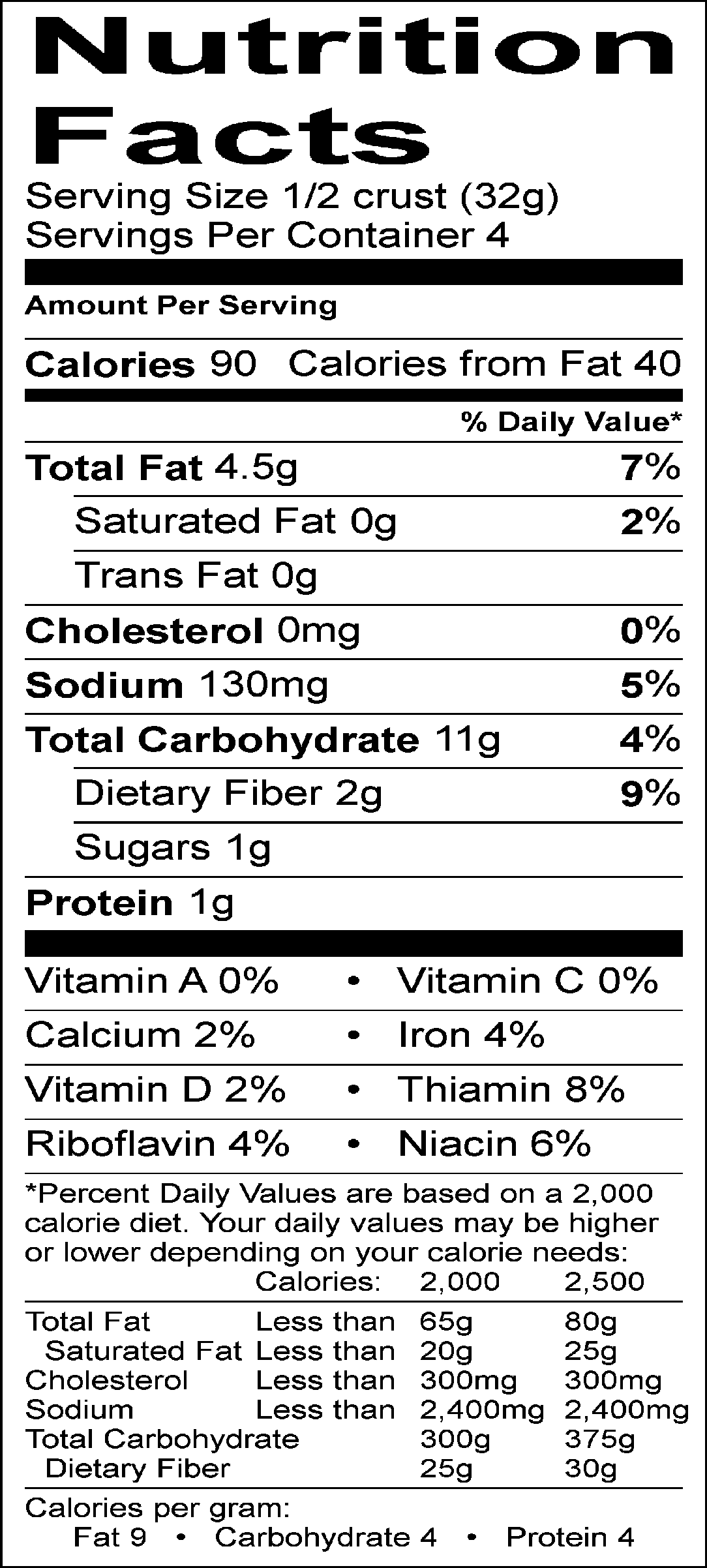 Ener-G Focaccia Crust