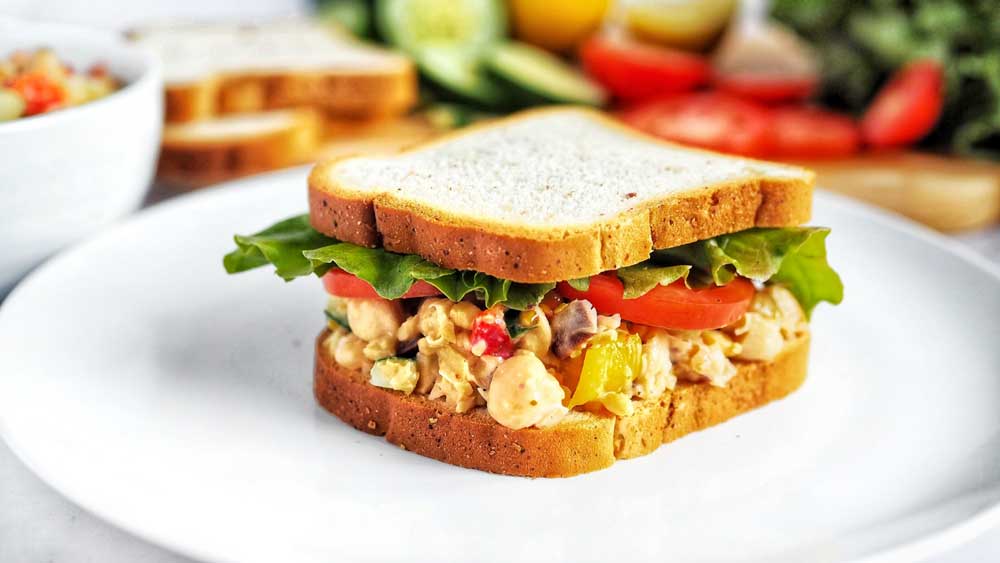 Mediterranean Chickpea Salad Sandwich Recipe