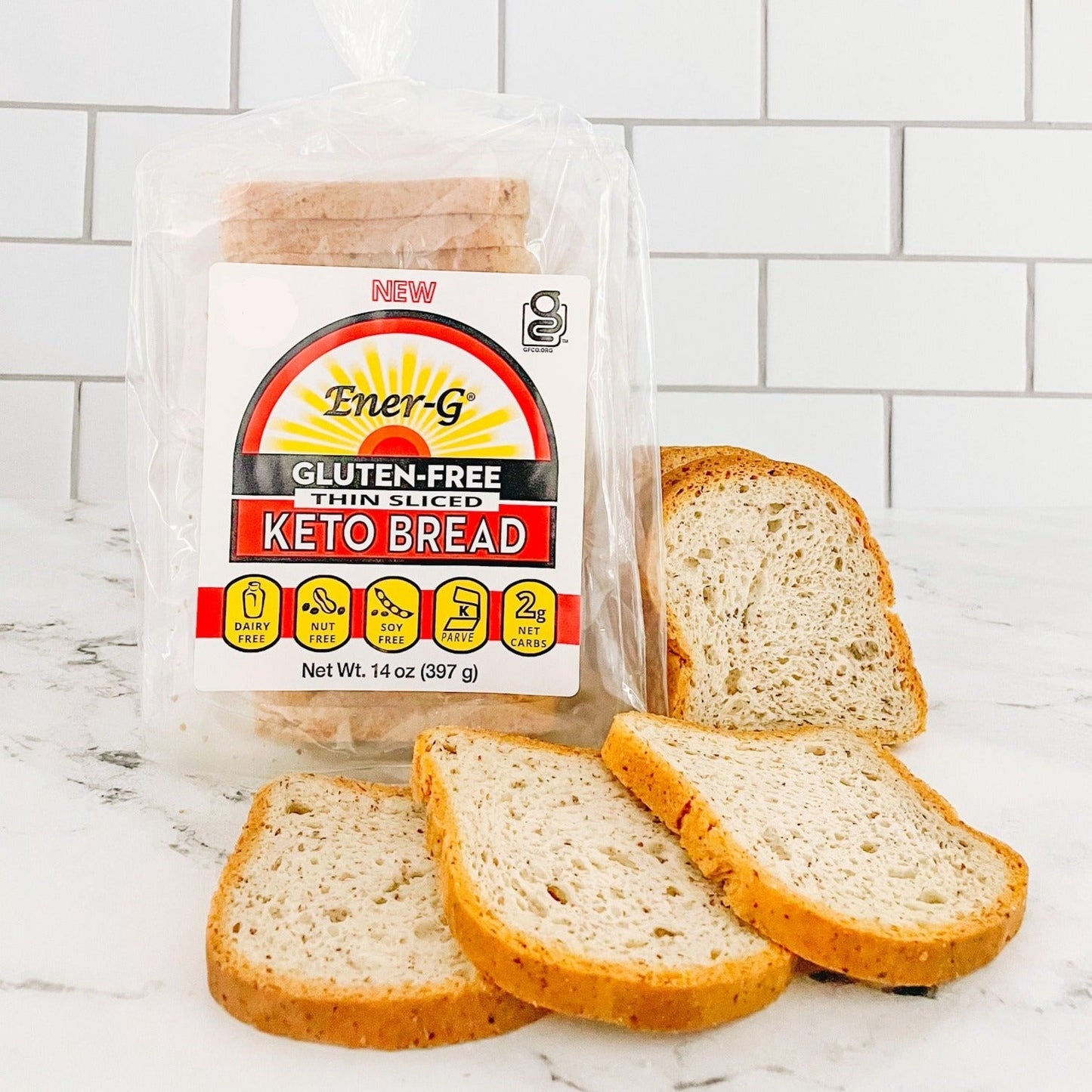 Ener-G Keto Bread - Thin Sliced, 16 slices